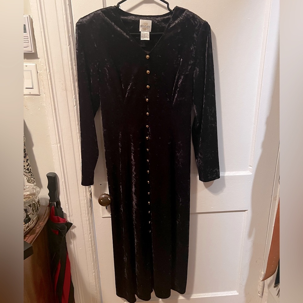 90s crushed velvet maxi